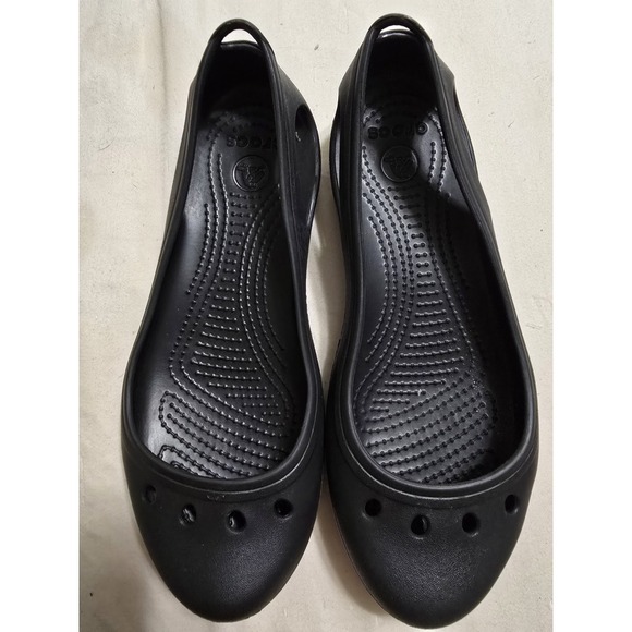 Crocs Kadee Women's Flat, Size 8 - Black - Picture 1 of 6
